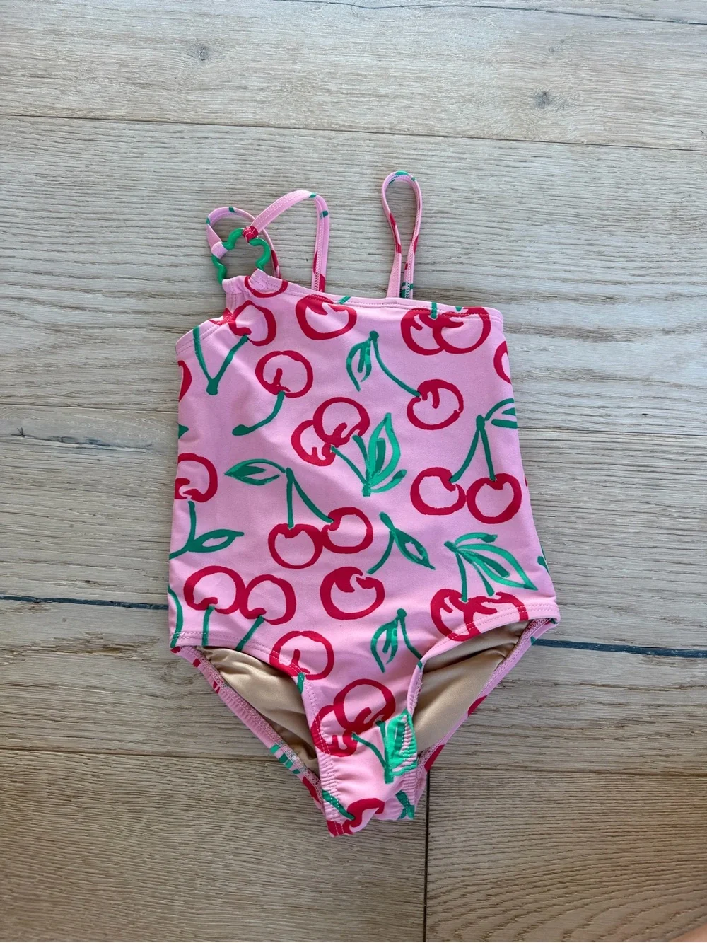 Old navy Pink Cherry Print Girls' One-Piece Swimsuit